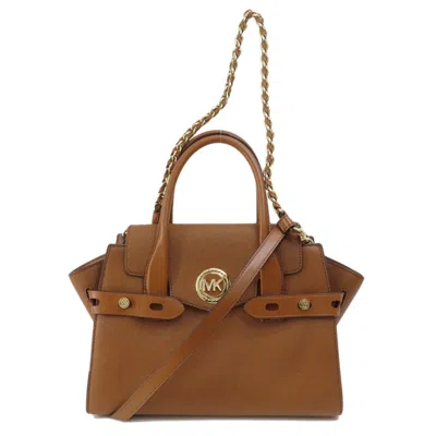 Pre-owned Michael Kors Pvc Handbag () In Brown