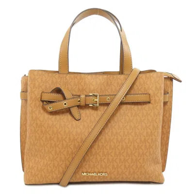 Pre-owned Michael Kors Pvc Handbag () In Brown