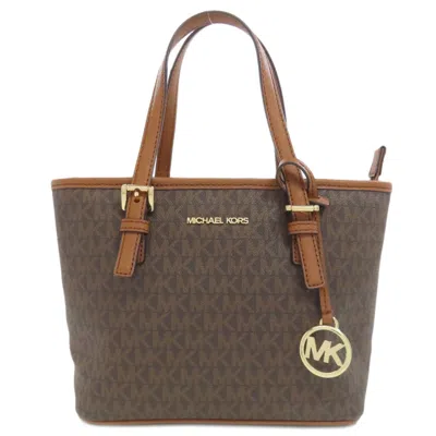 Pre-owned Michael Kors Pvc Handbag () In Brown