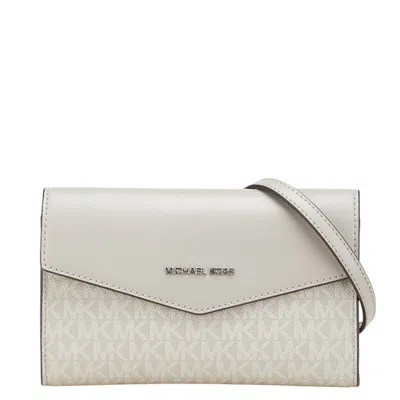 Pre-owned Michael Kors Pvc Leather Clutch Bag Shoulder Bag () In Gray