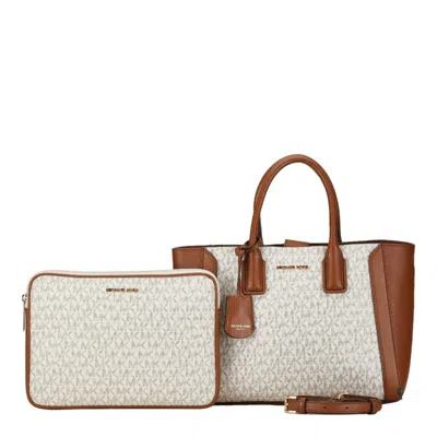 Pre-owned Michael Kors Pvc Leather Handbag Pouch Shoulder Bag () In Multi
