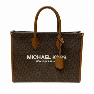 Pre-owned Michael Kors Pvc Leather Handbag () In Brown