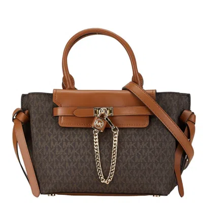 Pre-owned Michael Kors Pvc Leather Handbag Shoulder Bag () In Brown