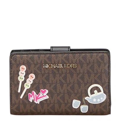 Pre-owned Michael Kors Pvc Leather Wallet (bi-fold) () In Multi