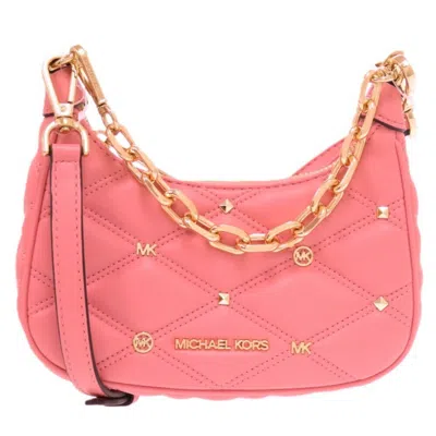 Pre-owned Michael Kors Pvc Nylon Shoulder Bag () In Pink