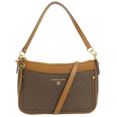 Pre-owned Michael Kors Pvc Shoulder Bag () In Brown