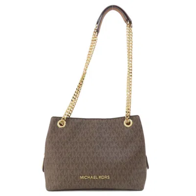 Pre-owned Michael Kors Pvc Shoulder Bag () In Brown