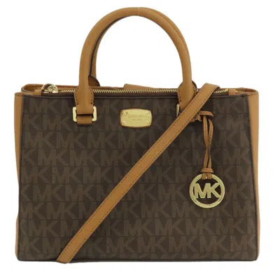 Pre-owned Michael Kors Pvc Tote Bag () In Brown