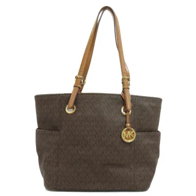 Pre-owned Michael Kors Pvc Tote Bag () In Brown