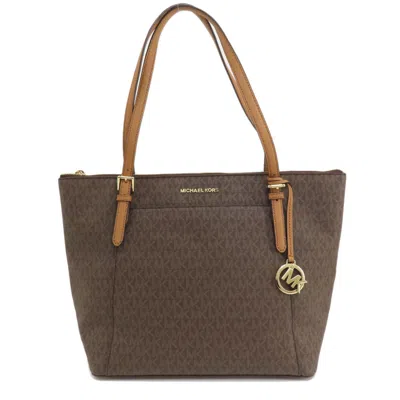 Pre-owned Michael Kors Pvc Tote Bag () In Brown