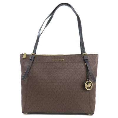 Pre-owned Michael Kors Pvc Tote Bag () In Brown