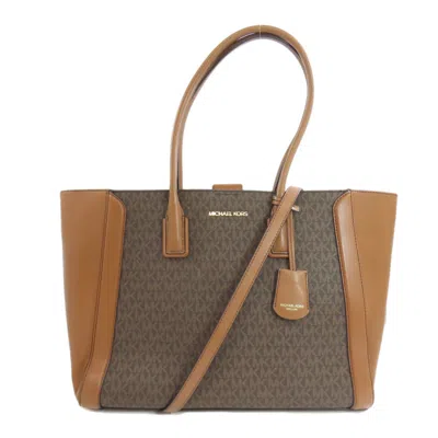 Pre-owned Michael Kors Pvc Tote Bag () In Brown