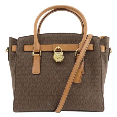 Pre-owned Michael Kors Pvc Tote Bag () In Brown