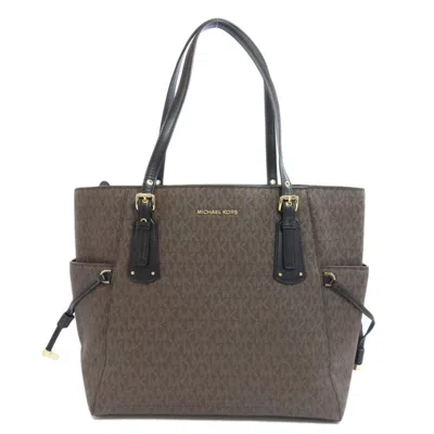 Pre-owned Michael Kors Pvc Tote Bag () In Brown