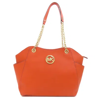 Pre-owned Michael Kors Pvc Tote Bag () In Orange