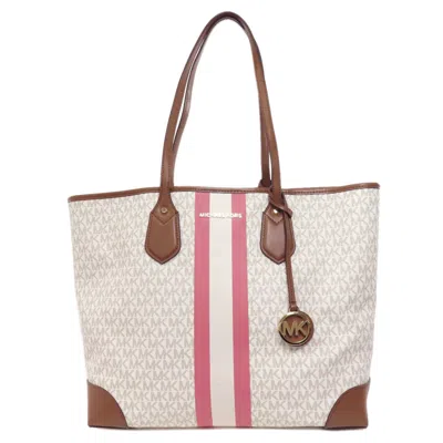 Pre-owned Michael Kors Pvc Tote Bag () In White