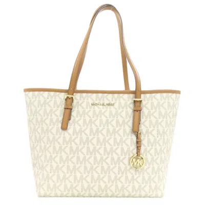 Pre-owned Michael Kors Pvc Tote Bag () In White