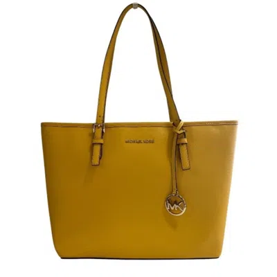 Pre-owned Michael Kors Pvc Tote Bag () In Yellow