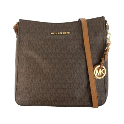 Michael Kors Pvc/leather Shoulder Bag In Brown