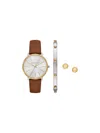 Michael Kors Pyper Gold-tone 38mm Watch Set In Silver