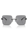 Michael Kors Womens Grey Mk1150 Quebec Square-frame Metal Sunglasses In Dark Grey