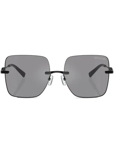 Michael Kors Womens Grey Mk1150 Quebec Square-frame Metal Sunglasses In Grau Schwarz