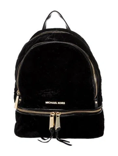 Pre-owned Michael Kors Quilted Backpack In Black