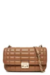 Michael Kors Quilted Brown Leather Shoulder Bag