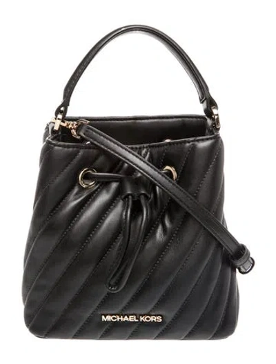 Pre-owned Michael Kors Quilted Bucket Bag In Black