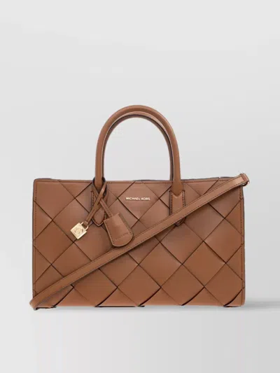 Michael Kors Quilted Bucket Bag Detachable Strap In Brown