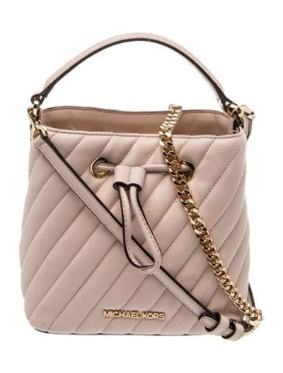 Pre-owned Michael Kors Quilted Bucket Bag In Neutral