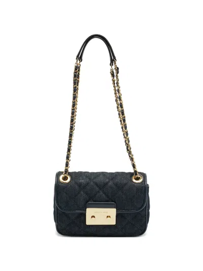 Pre-owned Michael Kors Quilted Chain Shoulder Bag In Blue
