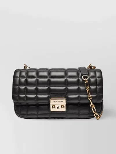 Michael Kors Quilted Chain Strap Shoulder Bags In Black