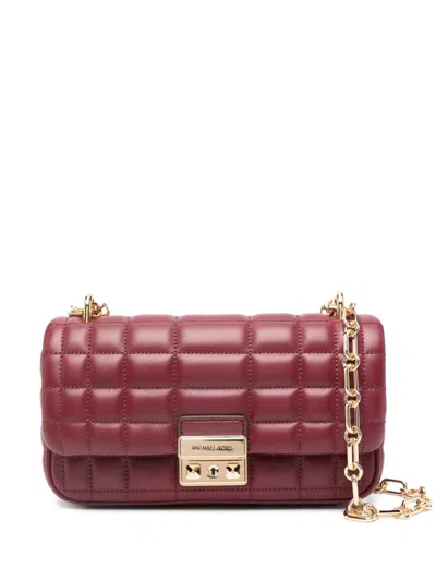 Michael Kors Quilted Crossbody Bag In Burgundy