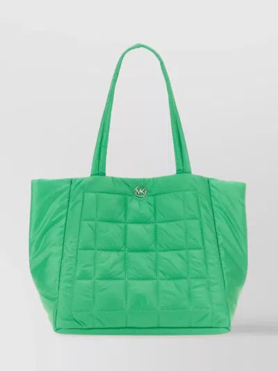Michael Kors Quilted Double Handles Shoulder Bag In Green