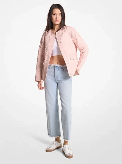 Michael Kors Quilted Field Jacket In Pink