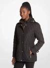 Michael Kors Quilted Hooded Jacket In Black