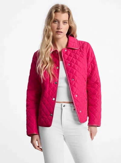 Michael Kors Quilted Jacket In Pink