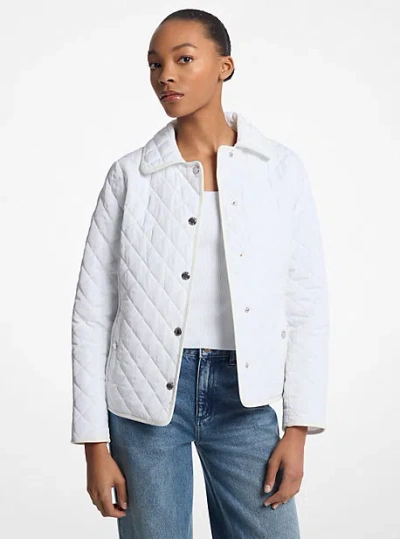 Michael Kors Quilted Jacket In White