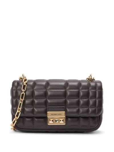 Michael Kors Quilted Lamb Leather Shoulder Bag In Black