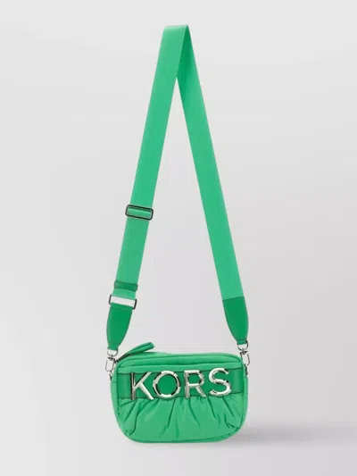 Michael Kors Quilted Logo Camera Bag In Green