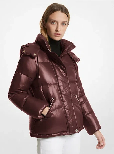 Michael Kors Quilted Nylon Puffer Jacket In Red
