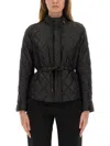Michael Kors Diamond-pattern Quilted Jacket In Black