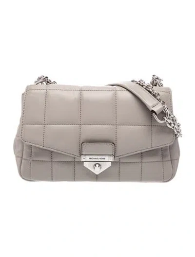 Pre-owned Michael Kors Quilted Shoulder Bag In Gray