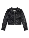 Michael Kors Quilted Stud-embellished Jacket In Black