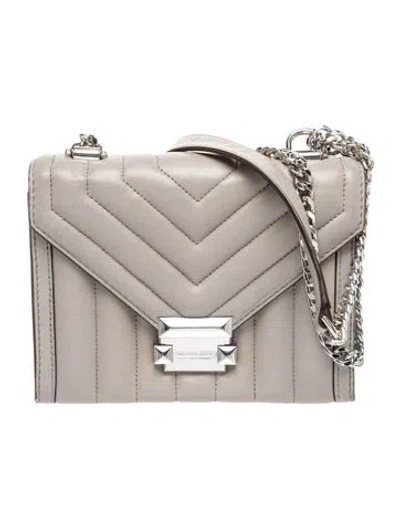 Pre-owned Michael Kors Quilted Top Handle Bag In Gray
