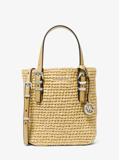 Michael Kors Quinn Extra-small Hand-crocheted Crossbody Bag In Brown