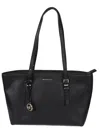 Michael Kors Quinn Hammered Black Leather Shoulder Bag In Black