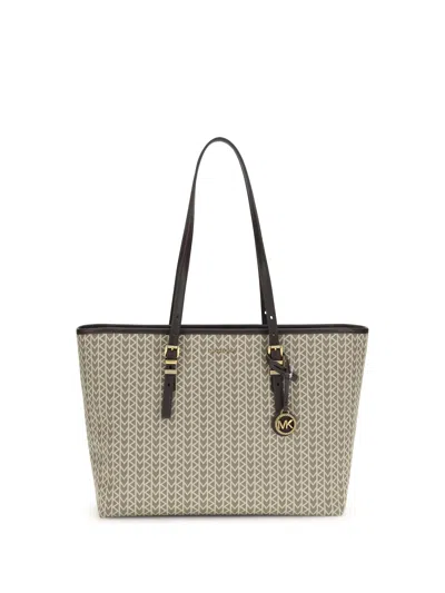 Michael Kors Quinn Large Jacquard Logo Tote Bag