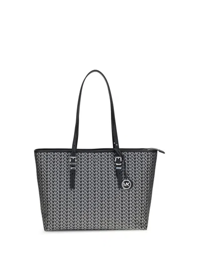 Michael Kors Quinn Large Jacquard Logo Tote Bag